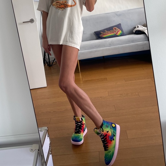 J. Balvin x Air Jordan 1 Retro OG High 'Colores Y Vibras' Sneakers size US M 8.5 - Picture 11 of 14